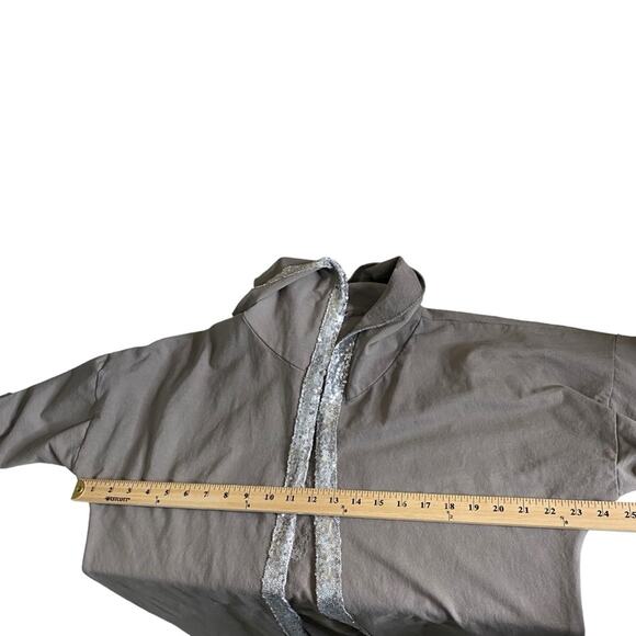 NT by Amati Italy Sequins Star Back Hooded Open Front Cardigan Women’s One Size - Picture 5 of 9